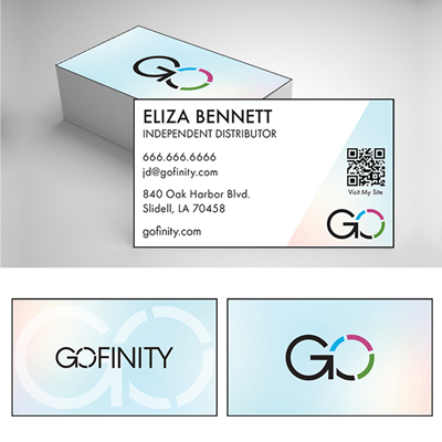 GOFINITY Angled Blend Business Card with Optional QR Code