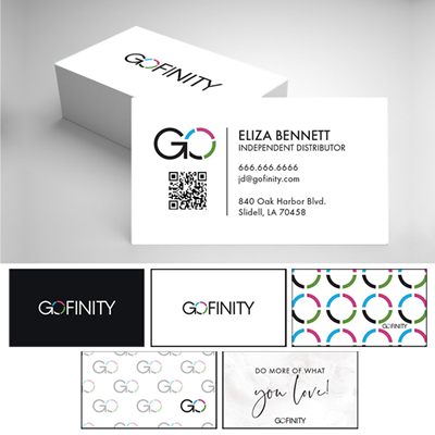 GOFINITY White Business Card with Optional QR Code