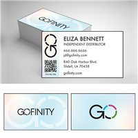 GOFINITY Vertical Blend Business Card with Optional QR Code