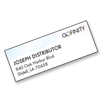 GOFINITY Logo Design - Mailing Label
